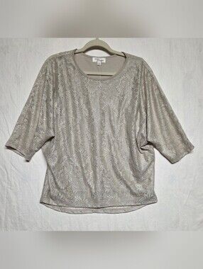 Eve & Maddie Women's Large Taupe L Dolman Sleeve Tunic